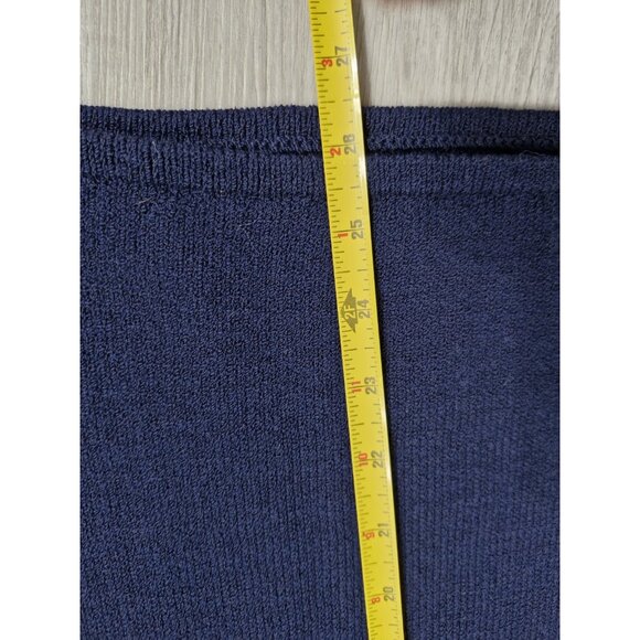 St. John Separates Knit Navy Blue Pencil Skirt Size 8, Made In USA - Picture 7 of 7